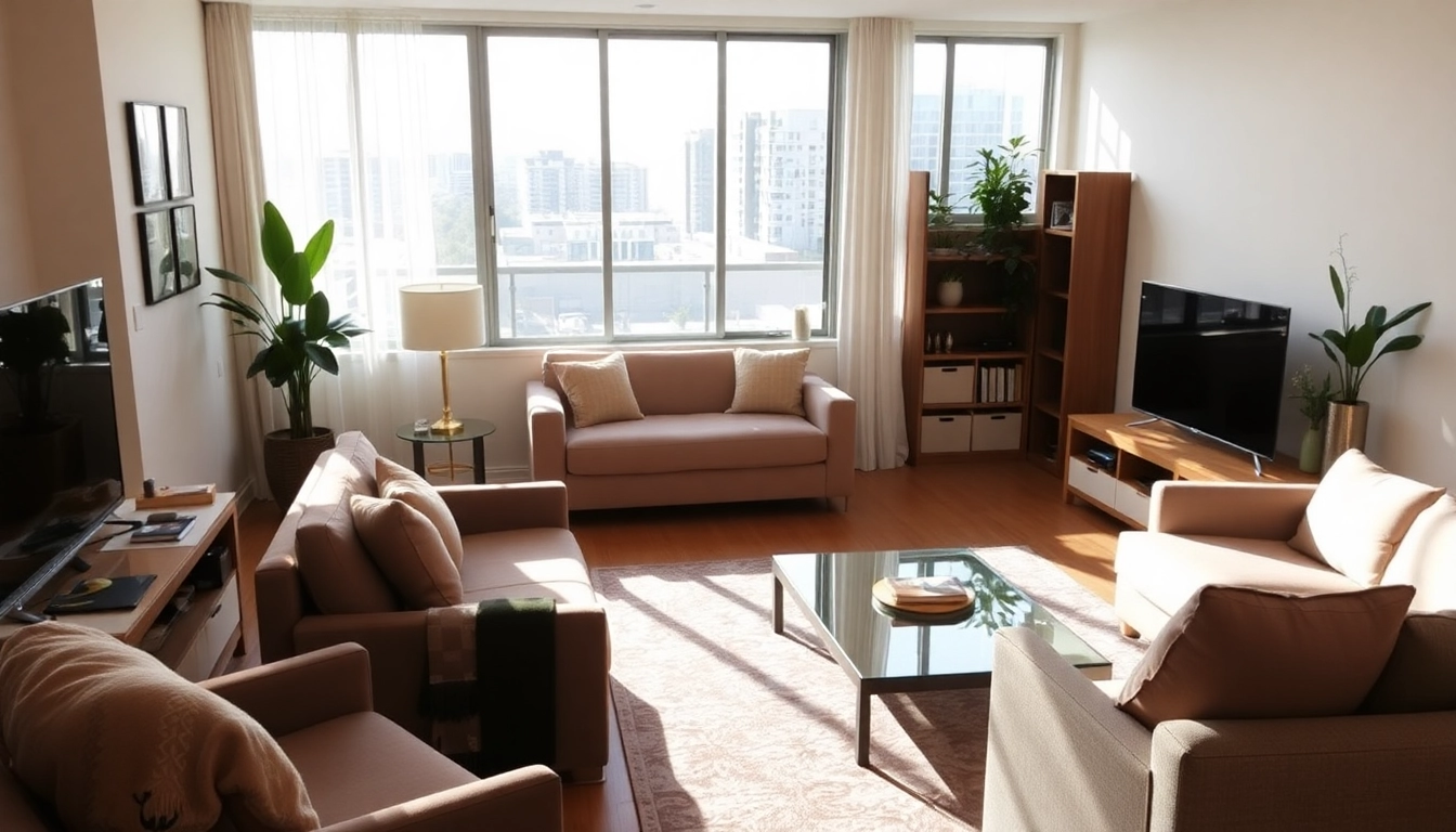 Experienced team providing thorough bond cleaning Brisbane services for a spotless living room.