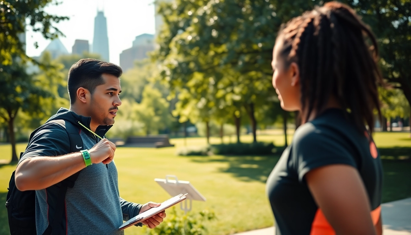 Personal Trainer for Sports Jersey City demonstrating fitness coaching in a vibrant urban park.