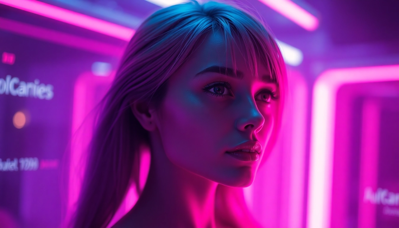 Engage in dynamic interactions with character ai 18+ in a futuristic chat interface.