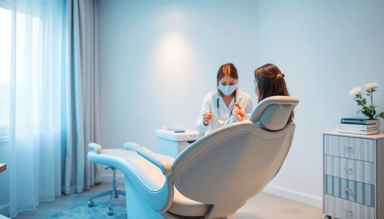Administering the Fett-weg Spritze for effective body contouring in a tranquil clinic environment.