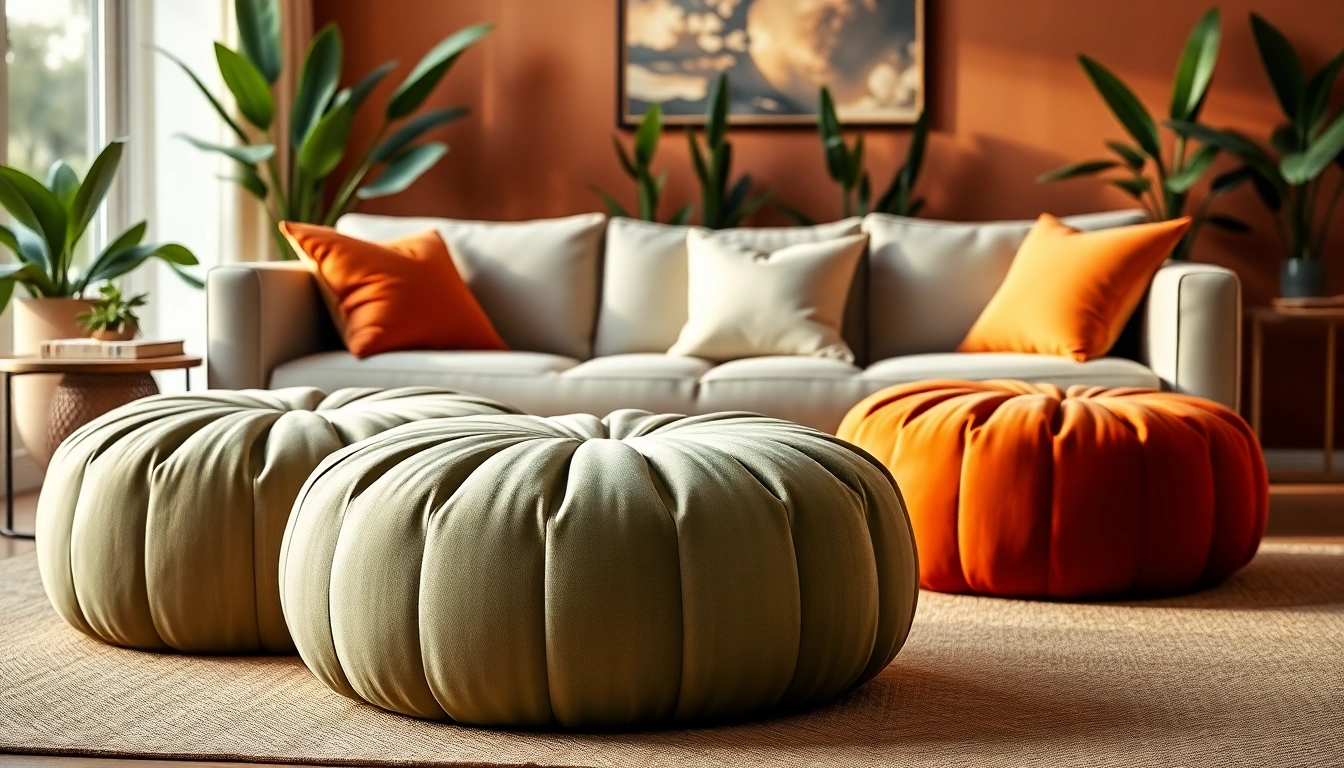 Enhance Your Home Aesthetic with Luxurious Cactus Silk Poufs