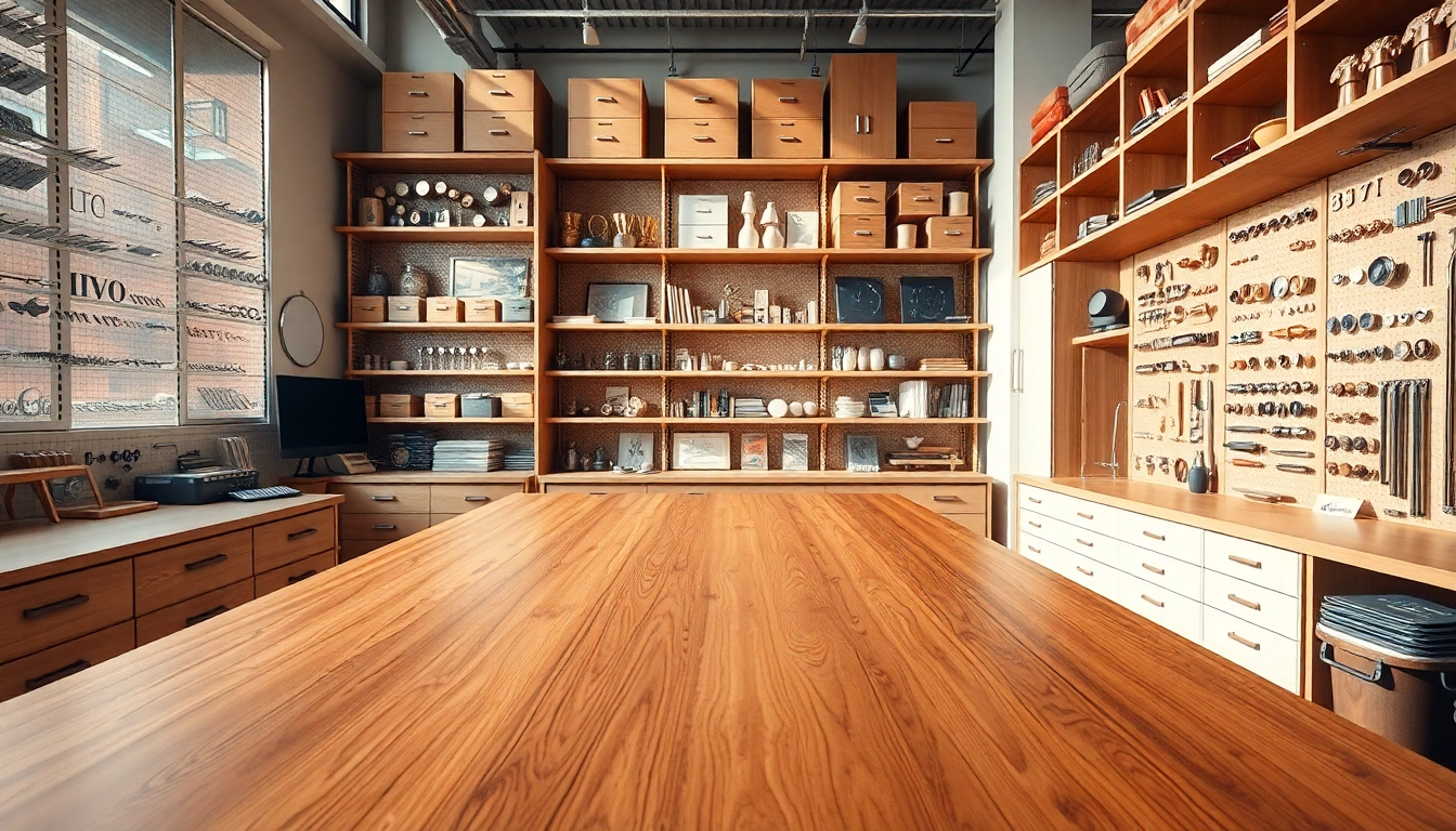 Showcasing diverse products from furniture hardware manufacturers in a professional workspace.