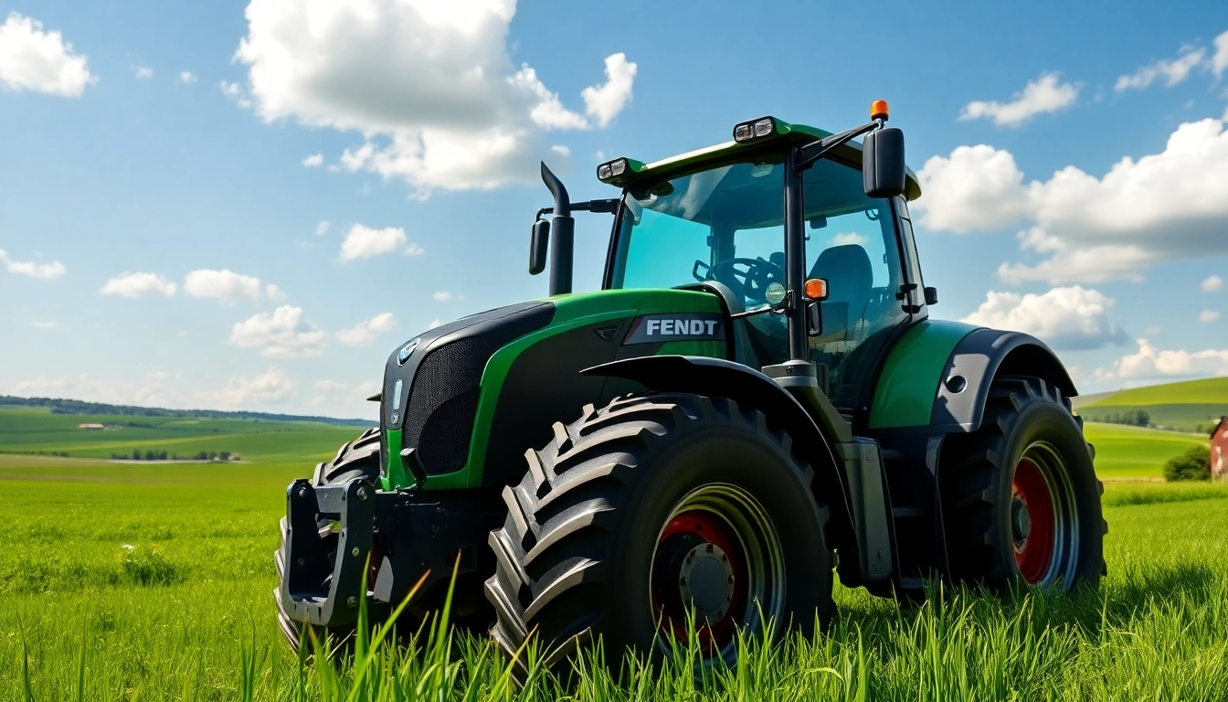 Fendt-Traktor in der Natur, der hervorragende landwirtschaftliche Effizienz zeigt.