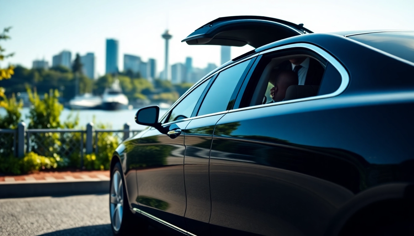 Experience premium car service vancouver bc with a luxury sedan and professional chauffeur near the waterfront.