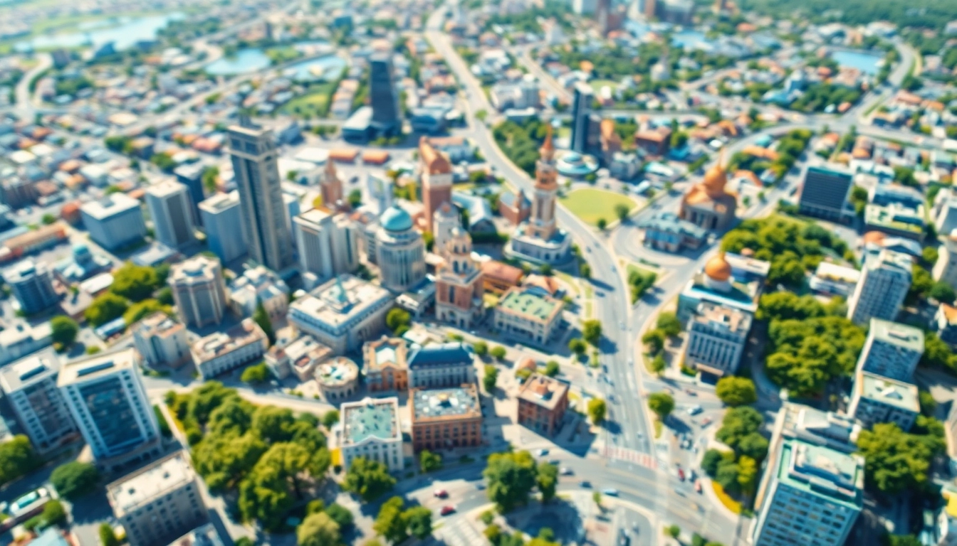 Identify key Locations on a detailed urban map highlighting prominent landmarks.