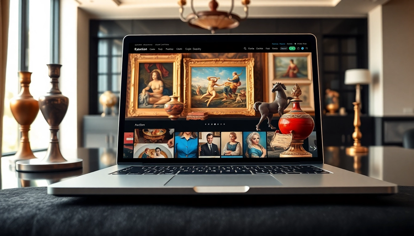 Browse luxury auctions at https://www.avtales.com with a sleek auction interface and stunning art pieces.
