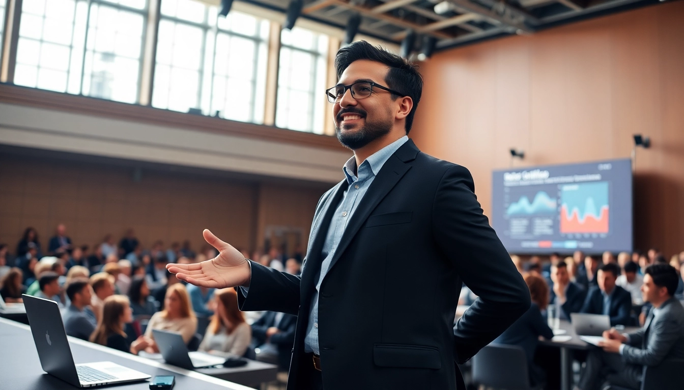 Pedro Adao delivering an engaging presentation to inspire marketers.